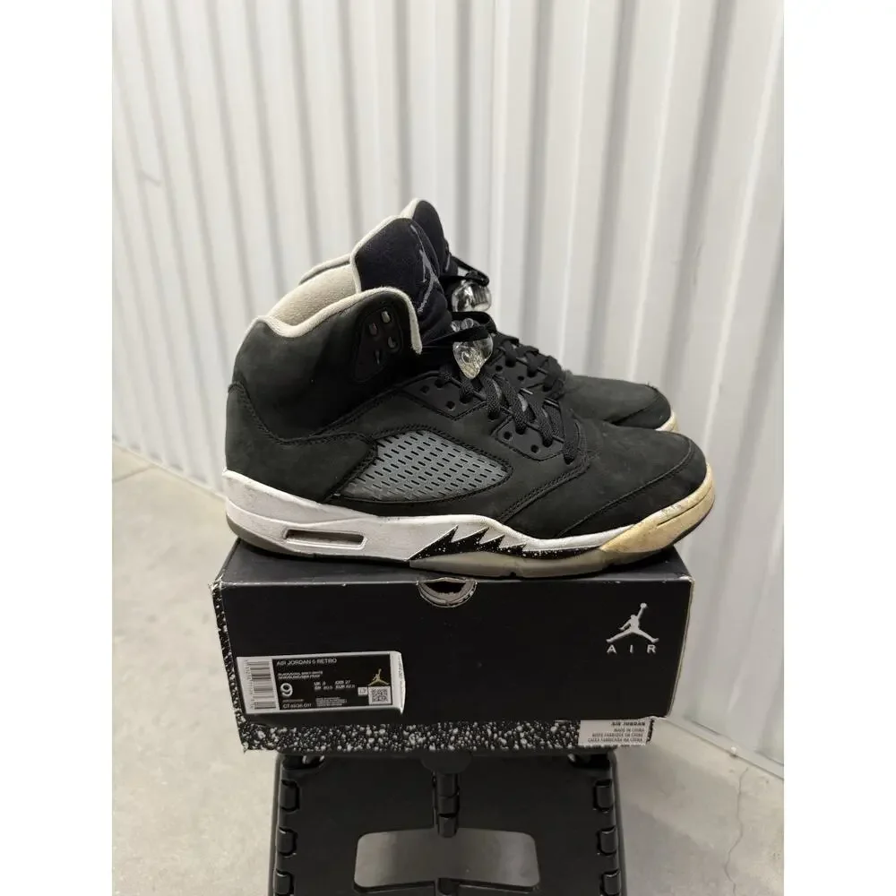 Nike Air Jordan 5 Oreo Black White Size 9 Men's - CT4838-011